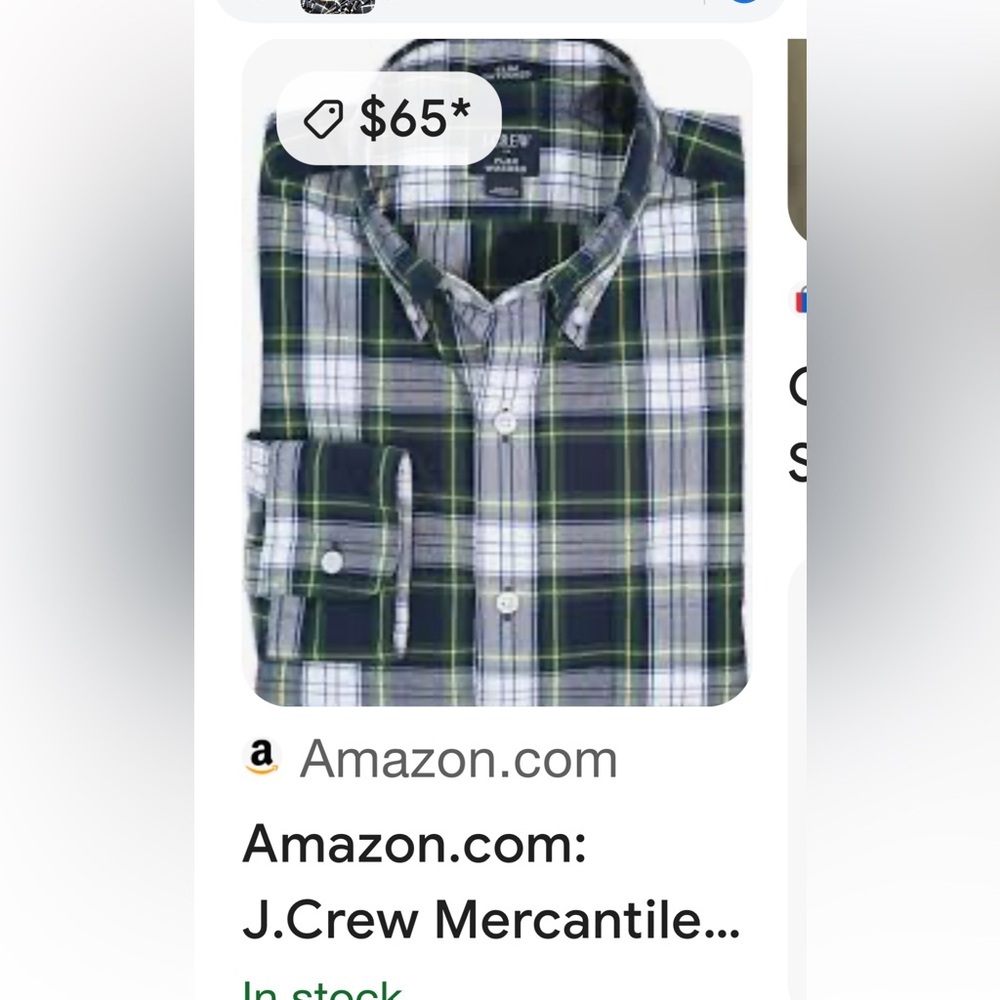 J. Crew Black Checkered Men's Shirt. XL